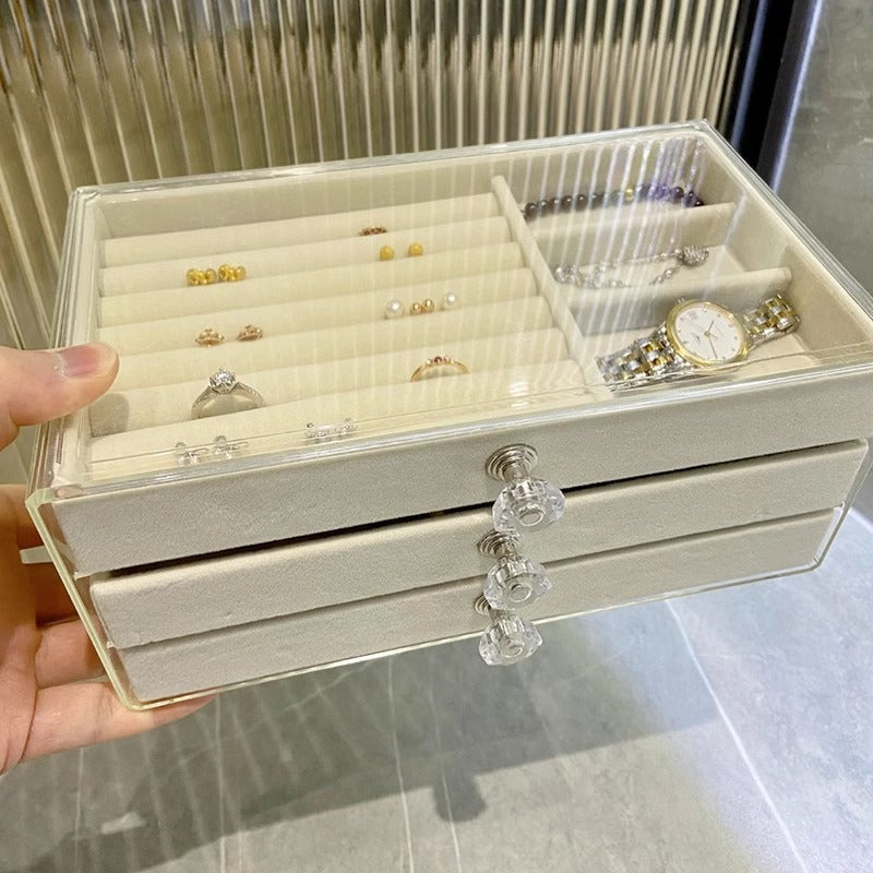 Multi-Layer Transparent Jewelry and Earring Organizer | OLAVIS
