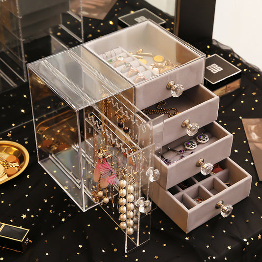 Organizator Multi-Strat Transparent pentru Bijuterii și Cercei | OLAVIS
