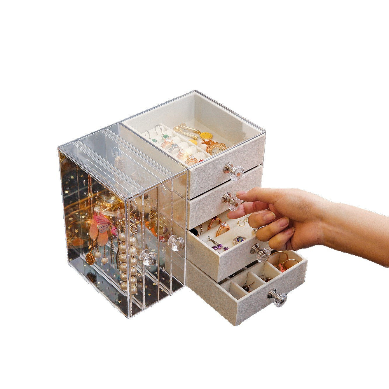 Multi-Layer Transparent Jewelry and Earring Organizer | OLAVIS
