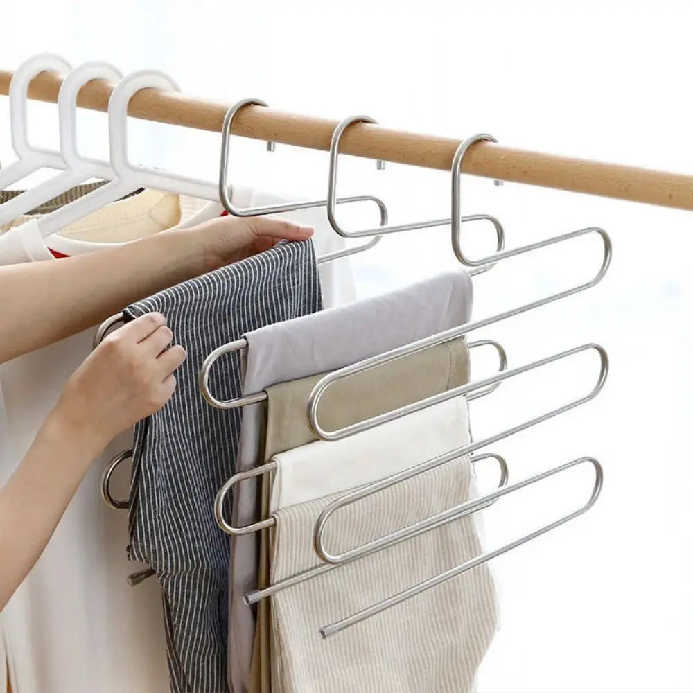 Organizator pentru Pantaloni pe 5 Niveluri | Economisire de Spațiu | OLAVIS