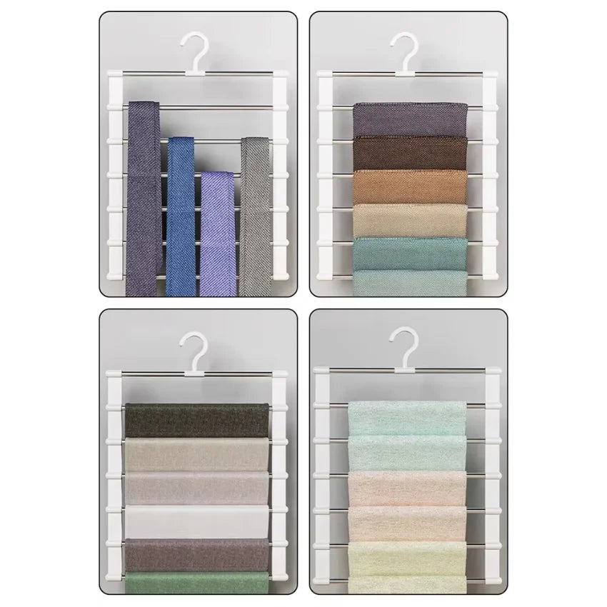 Organizator Pliabil pentru Pantaloni | Umerș Multifuncțional cu Cleme | OLAVIS
