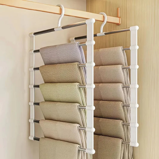 Organizator Pliabil pentru Pantaloni | Umerș Multifuncțional cu Cleme | OLAVIS