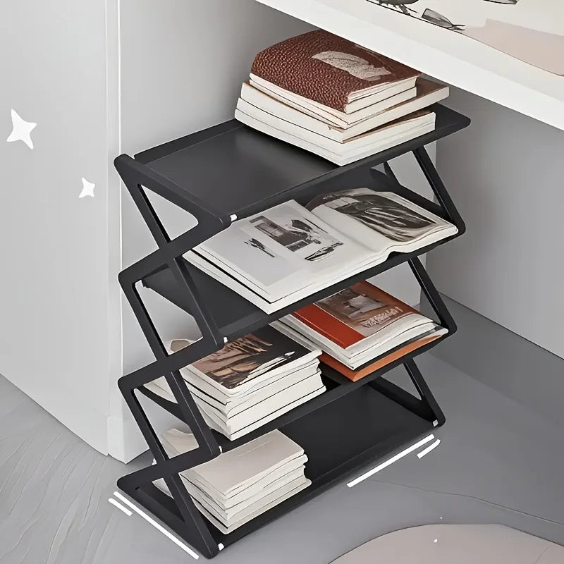 X-Frame Foldable Shoe Rack 4 Tiers | Space Saver for up to 8 Pairs | OLAVIS