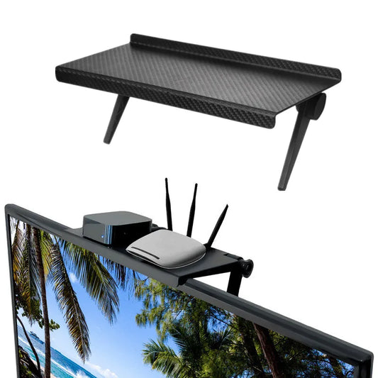 Raft Ajustabil pentru Monitor și TV cu Spațiu de Depozitare | OLAVIS
