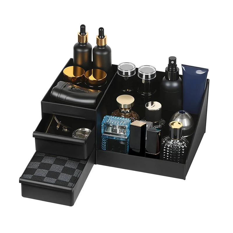 Desktop Cologne and Perfume Organizer with Drawers | OLAVIS