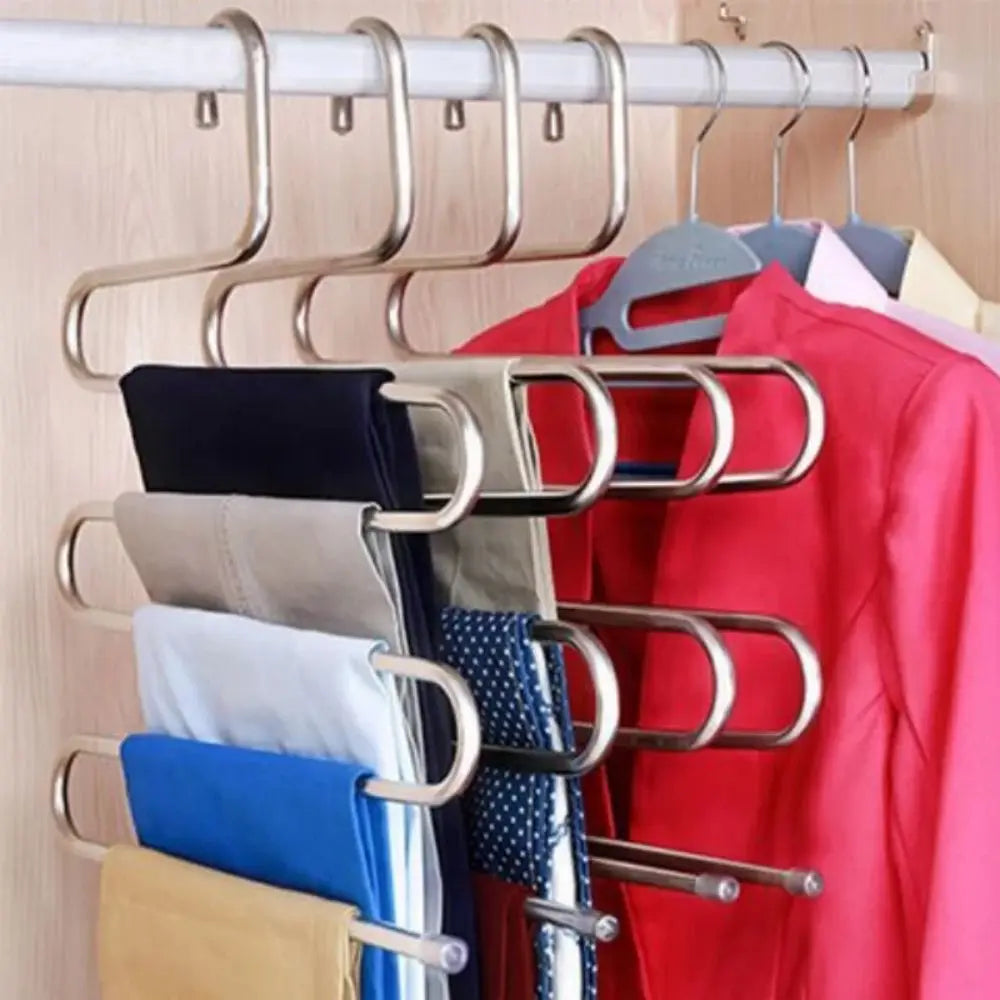 Organizator pentru Pantaloni pe 5 Niveluri | Economisire de Spațiu | OLAVIS
