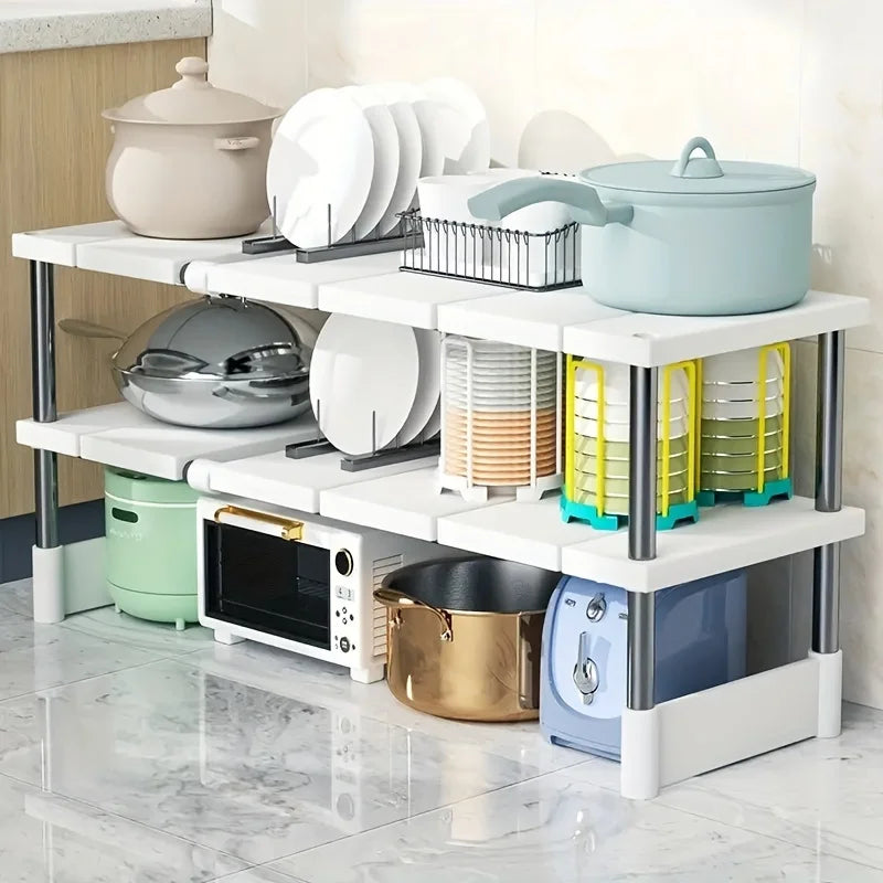 Adjustable Under-Sink Shelf - Smart Storage Solution